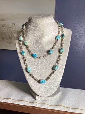 Vintage Egyptian Revival Scarab Beetle Necklace